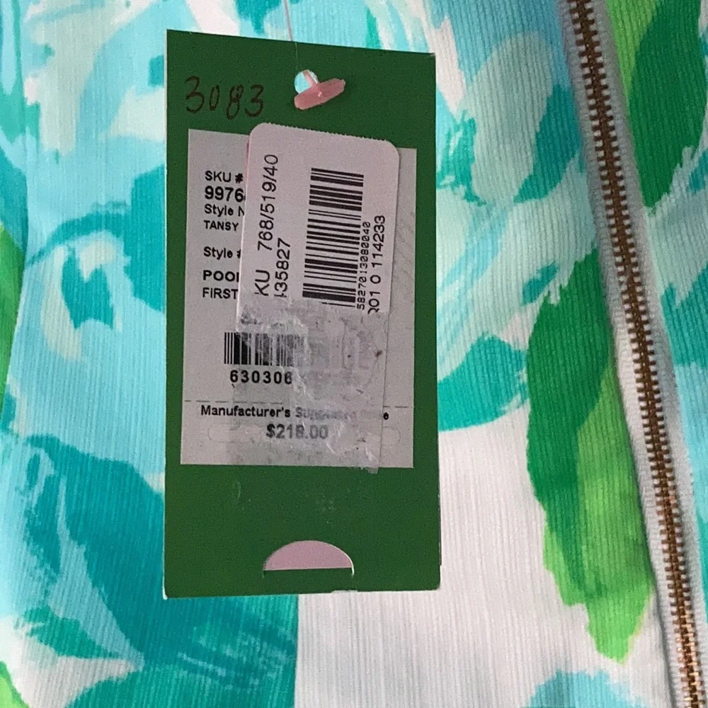 NWT Lilly Pulitzer Tanby Dress Poolside Blue Sz 0 - Picture 7 of 10